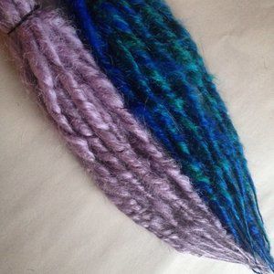 Teal and Purple Dreads Dreadlocks Hair Extensions